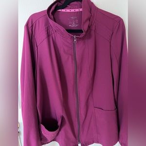 Maroon Heart Soul Scrub Jacket